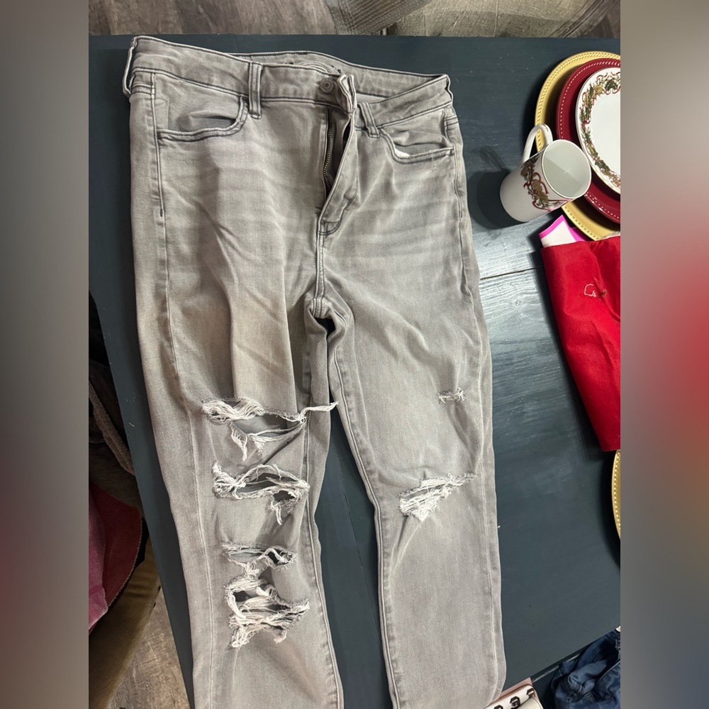 American Eagle Outfitters Light Gray Jeans